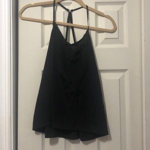 Sheet black tank top. Hollister